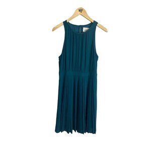 Paper Crown X Stitch Fix Women's Green Sleeveless Pleated Dress - 8